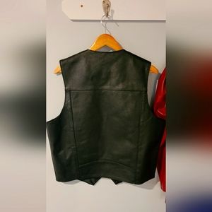 XL Event Leathers Black Leather Riding Vest